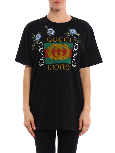 gucci embroidered cotton printed t-shirt|t shirt Gucci original.